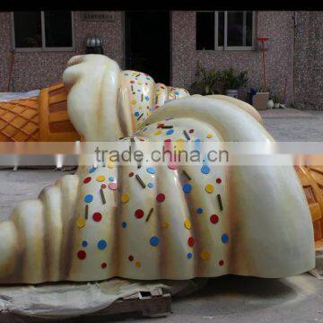 Outdoor fiberglass large ice cream