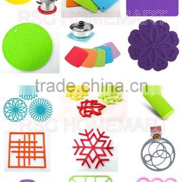Premium Quality Cheap Insulated Flexible Durable Non Slip Coasters Multi-Use Flower Shaped Trivet Silicone Mat Hot Pads photo-6
