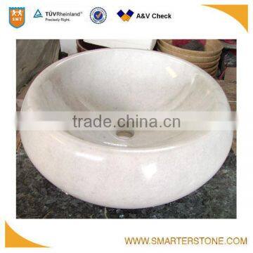 China white basin marble round shape