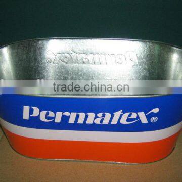 Exo-friendly Oval Metal Drink Cooler Beverage Bucket Beer Tub photo-3