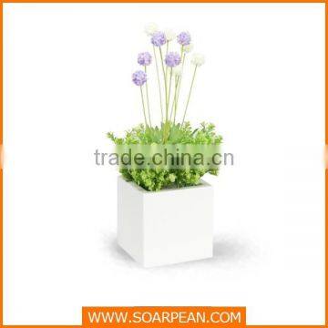 Home Decorative White Fiberglass Garden Flower Pot photo-2