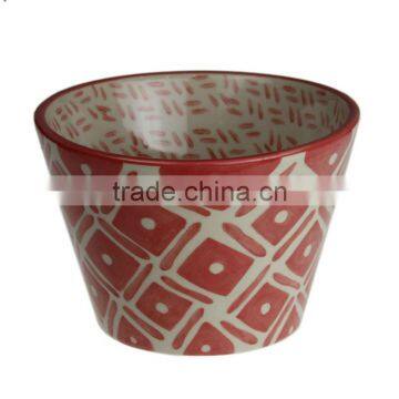 6"hand-printing colorful custom ceramic ramen bowl