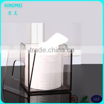 Slide Lid Acrylic Napkin Box, Top Sliding Lucite Tissue Box, Plexiglass Serviette Box photo-2