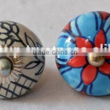 New Latest Design Mix Pattern Hand Painted Dresser Knobs photo-3