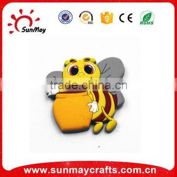 Wholesale bee rubber 3d pvc fridge magnet for sale