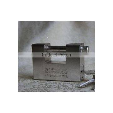 Wholesale Solid Square Stainless Steel Padlock With Chromed Finish and Hardened Steel Shackle photo-6