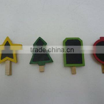 Wood Decoration Blackboard Mini Chalkboard Clip Child Gift Stationery BB