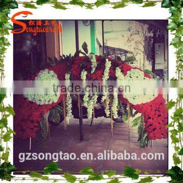 New Style Mixed Some Kinds of Fake Rose Arched Door , Artificial Flower Wreath for Wedding, Wholesale photo-3