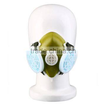 1Pcs Dual Respirator Gas Mask Anti-Dust Twin Chemical Spray Paint Safety Headwear