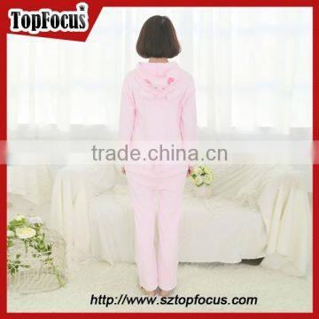 Adult 100% Cotton Pink Pig Sleepsuit Pajamas Mascot Costume photo-5