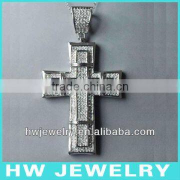 iced out cross pendant