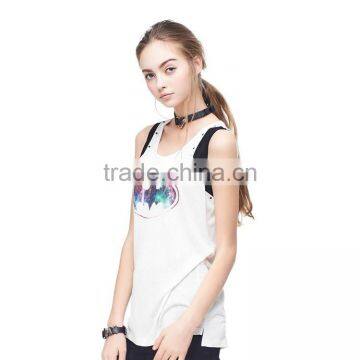 Design Latest Fashion Women Custom Printed Crop Tops photo-2