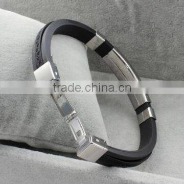 2016 New Personality Bracelet & Bangle Genuine Silicone Men Bracelet photo-3