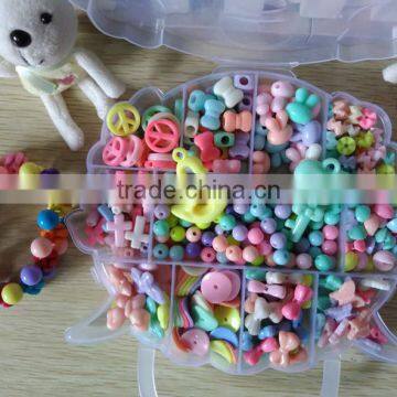 Diy loose beads sets children jewelry accossories children plastic beads cheap toys gifts for kids