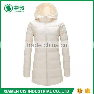 Popular Style Colorful Winter Shiny Ladies Long Down Jacket With Hood photo-5