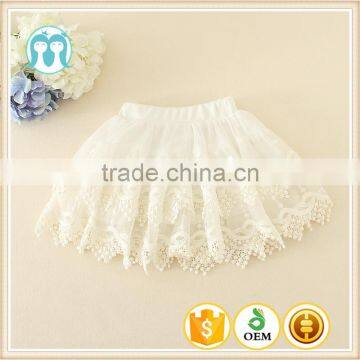 cheap price girls skirts good quality white daily outfits embroidery soft material chidlren skirts garments summer