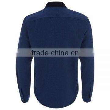 Hot Sale Economic Black Collar White Mens Dress Shirt photo-3