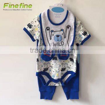 Cheap Newborn Fancy Fresh Cotton Baby Clothing Set Wholesale photo-2