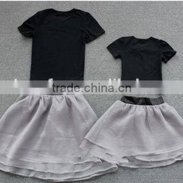 Holesale-Family Set,matching Mother Daughter Clothes Summer T-shirt With a Skirt Mom and Daughter Dress photo-5
