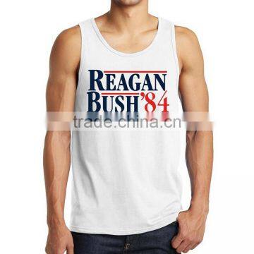 Latest Fashion Design Custom Printing 100% Cotton Bodybuilding Stringer Wholesale Mens Tank Top photo-5