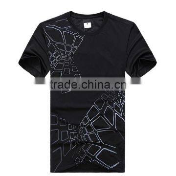 Blue White Short Sleeve Blank T-shirt Custom T Shirt Printing Silk Screen photo-3