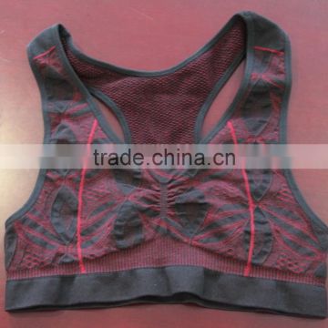 seamless stylish yoga sports girl tube sexy bra