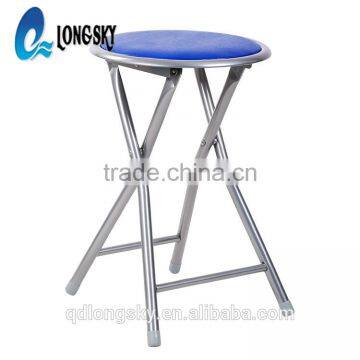 LS-9008A Hot Sale Top Quality Steel Pipe Cheap PU Folding Stool Leather Event Chair Wholesale Metal Folding Chair photo-2