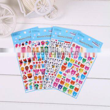 Children puffy sticker ,multcolor tool stikcer bubble DIY sticker for education carton sticker