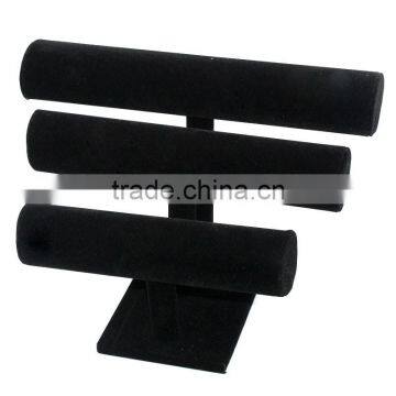 Custom Black Paper Velvet Bangle Watch Bracelet Jewelry Display Stand photo-2