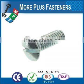 Made in Taiwan DIN 964 M5x40 Slotted Raised Countersunk Head Screw A4 Stainless Steel