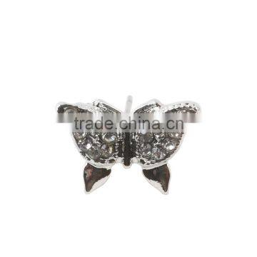 Customized Newest Design 4 Gram Butterfly Shape Hiphop Earrings For Girls With Cheap Earrings Made In China