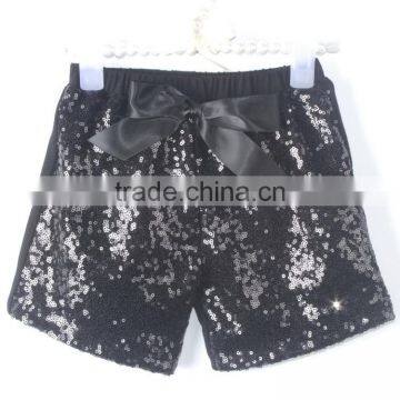 2015 new arrival pageant sparkly black sequin dance shorts girls M5062407