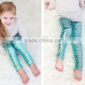 Girls Sequin Pants Aqua Glittery Sequin Leggings Aqua Leggings Aqua Sparkle Pants Mint Pants Toddler Girls Tights