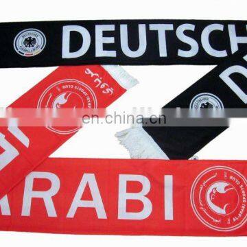 football fan scarf,polyester scarf,football team scarf,100% polyester scarf,poland football scarf