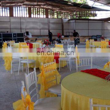 Chiavari Chair Banquet Blue Organza Curly Willow Chair Sash photo-4