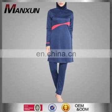 Latest Muslim Sportwear Islamic Swimwear For Women Navy Bule Dubai Design