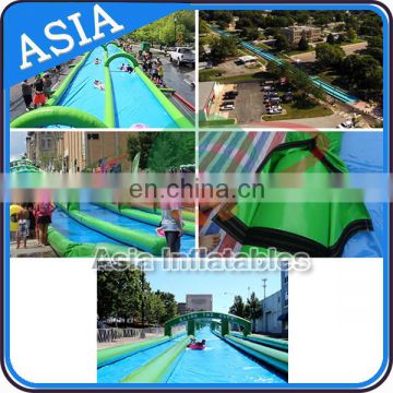 Long Singel/Double Lane Slide The City, Good Quality Inflatable Water Slip N Slide For Fun