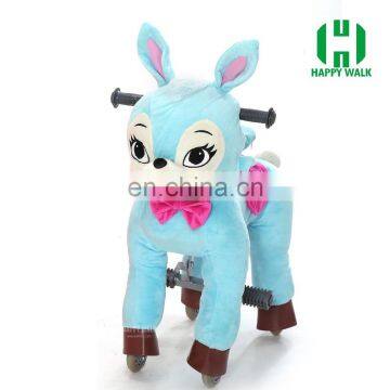 New design plush toy horse on wheels adult porn blue mechanical rabbit sex horse toy