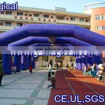 Inflatable arch tent for activities