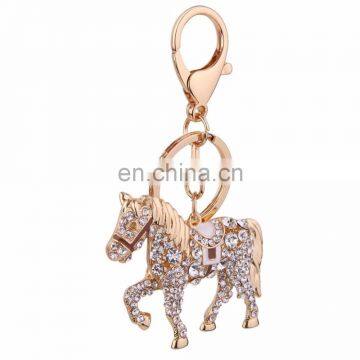 Rhinestone Horse Pendant Car Bag Handbag Keyring Keychain Charm Key Chain Gift