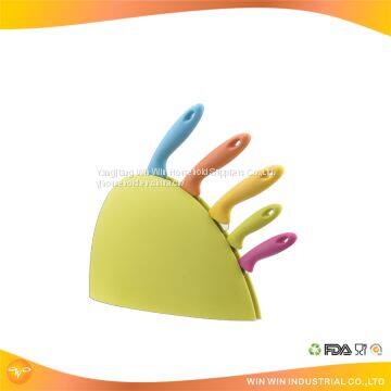 5pcs Cutting Board Plastic Handle Kitchen Knife,chefs Knives photo-3