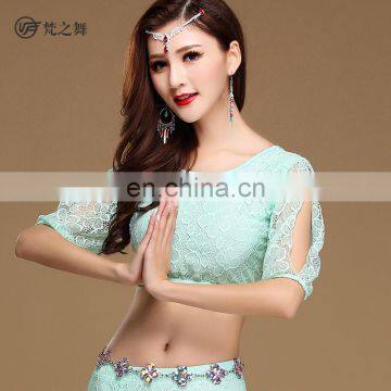 S-3101 Hot Sexy Flower High Quality Lace Belly Dance Top photo-3