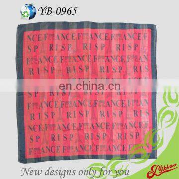 2016 Printing Square Satin Georgette Scarf For France photo-2