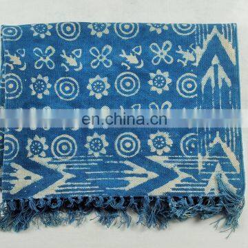 Indian indigo hand made carpet runner rugs carpets hand block printed carpet rug