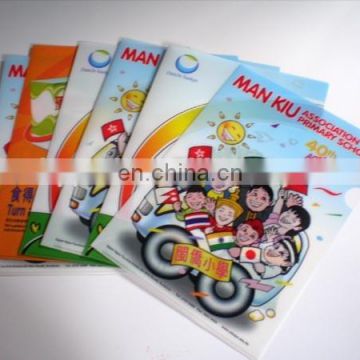 A4 size plastic kids file folders