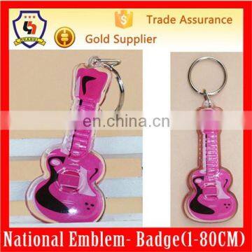 Guitar Shaped of Acrylic Keychain Insert Photo/Acrylic Keychain