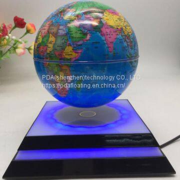 led light Square base magnetic floating levitate bottom globe 6inch 7inch 8 inch for decor