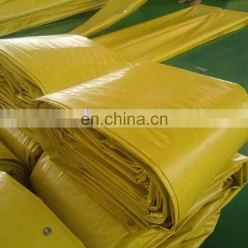 Yellow PE tarpaulin waterproof plastic sheets for any coverage use