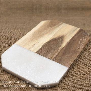 Marble With Wood Chopping Board