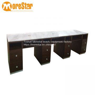 Wholesale luxury customized triple vent salon long manicure table